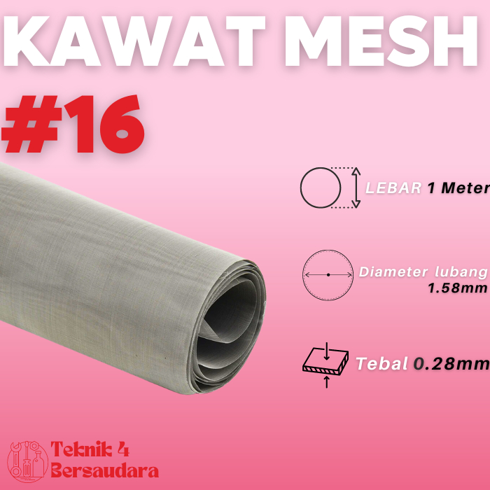 WIRE MESH 16 STAINLESS (304) KAWAT NYAMUK / WIREMESH #16 FILTER