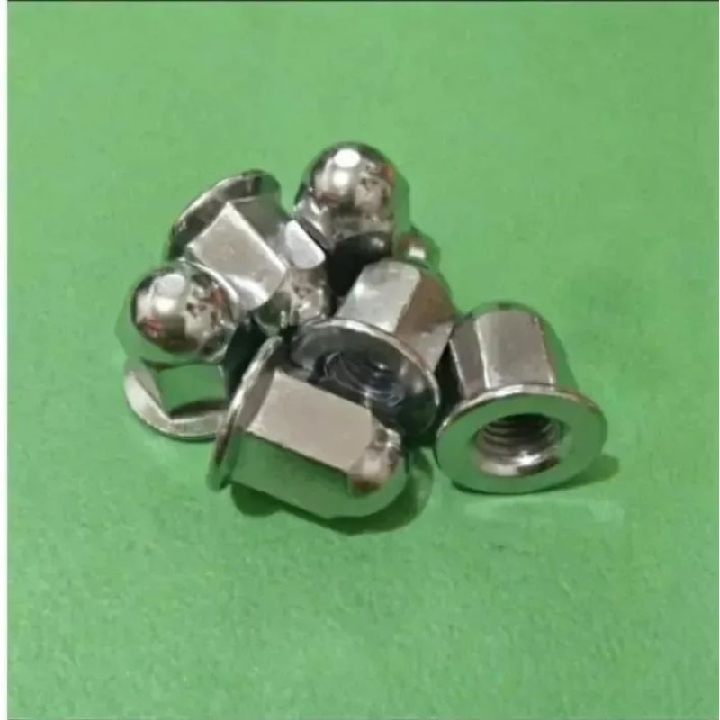 ( 2Pcs ) Mur topi m8/12 mio / Nut Cap Mur Knalpot CB 150 Verza Mega Pro New Tinggi Panjang Tertutup 