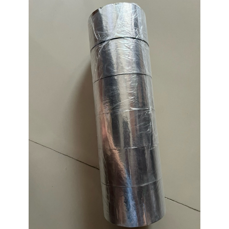 Lakban Silver Duct Tape Metalizing AC Silver Lakban Aluminium Foil Tape Isolasi Aluminium Tape Silve