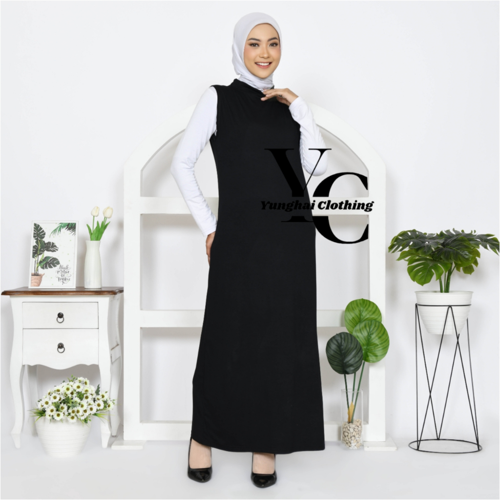 Inner Gamis Tanpa Lengan Lekbong Rayon Premium