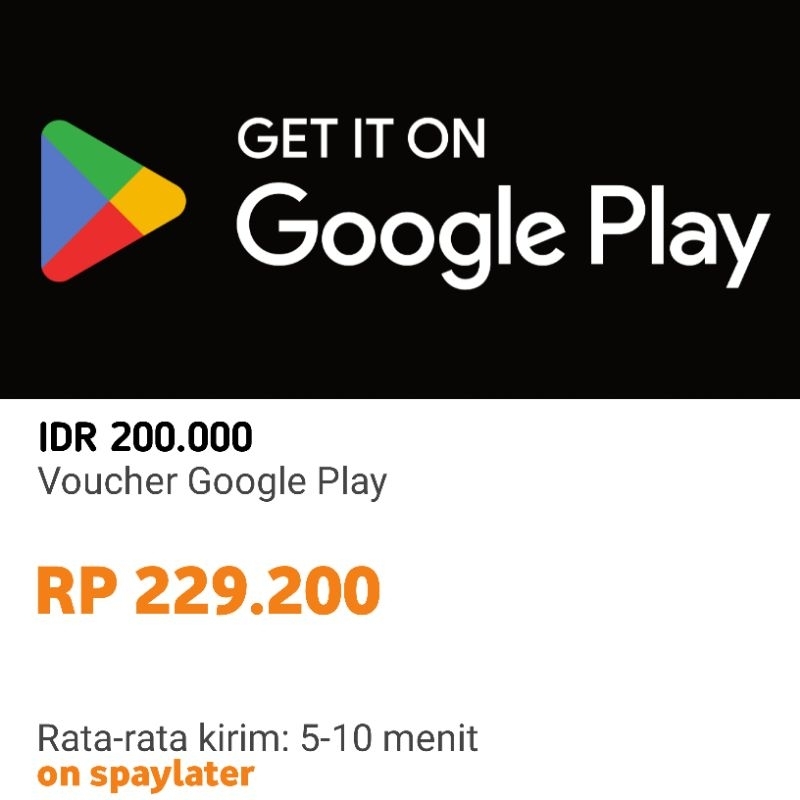 

Topup Saldo Google Play IDR 200