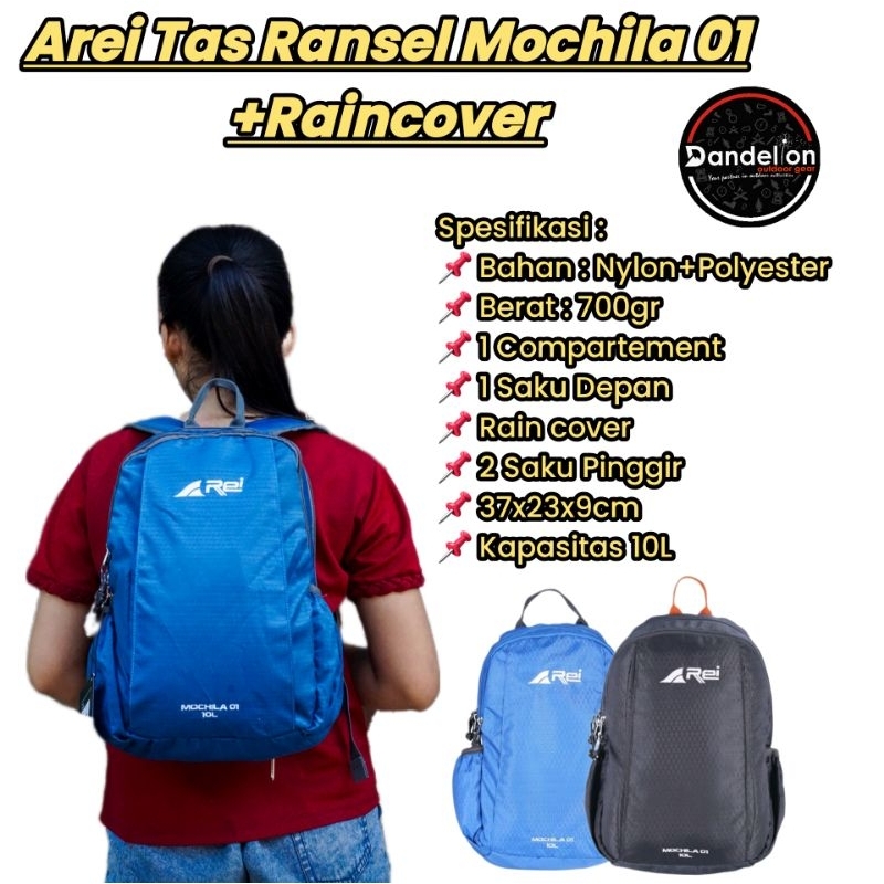 Arei Tas Ransel Mochila 01 Include Raincover