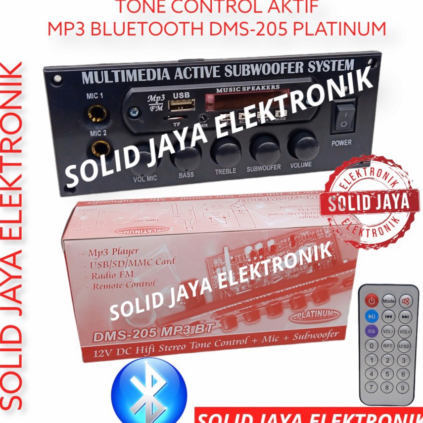 TERLARIS KIT TONE CONTROL AKTIF PLUS MP3 BLUETOOTH BT 12V DC DMS25 KONTROL HI FI STEREO SUBWOOFER SU