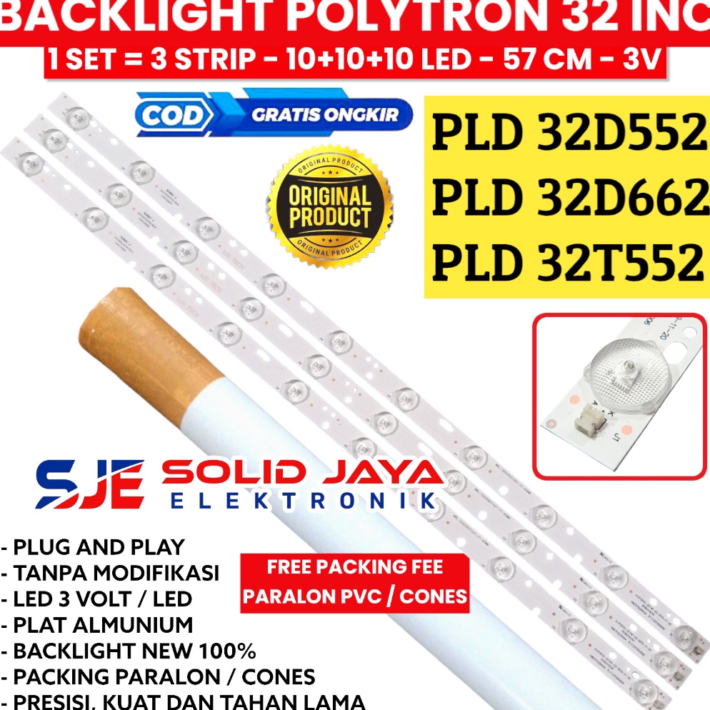 STOK TERBATAS BACKLIGHT TV LED POYTRON 32 INC PLD 32D552 32T552 32D662 PLD32D552 PLD32T552 PLD32D662