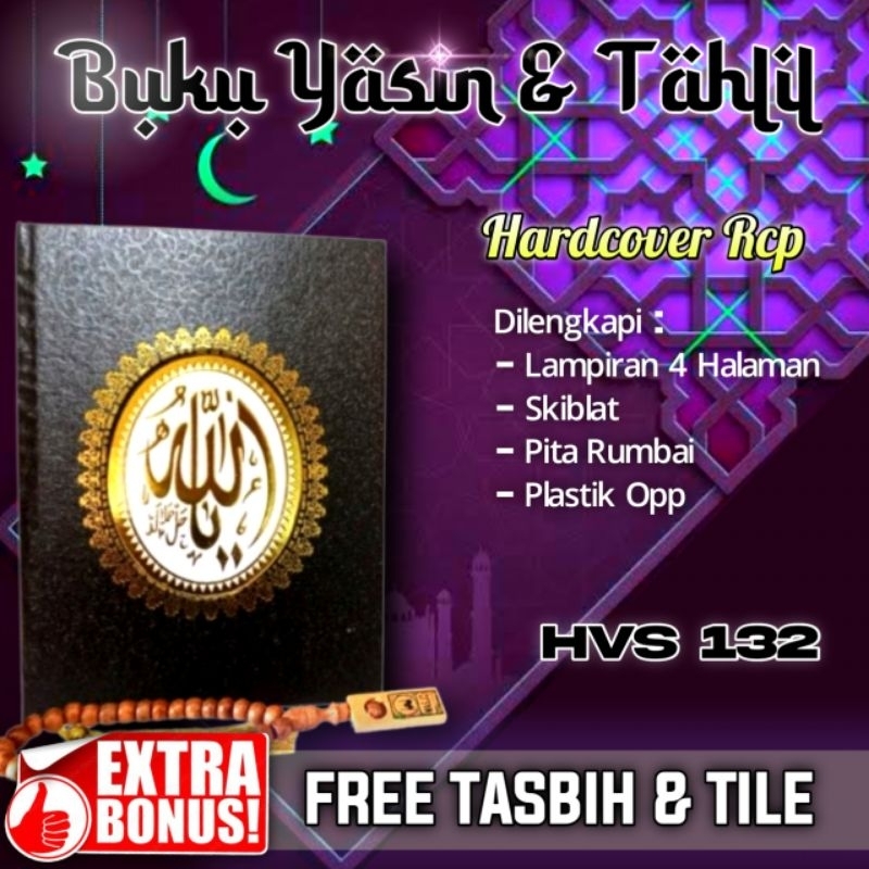 Cetak Buku Yasin Dan Tahlil Hardcover Custom Foto Gratis Tasbih dan Tile