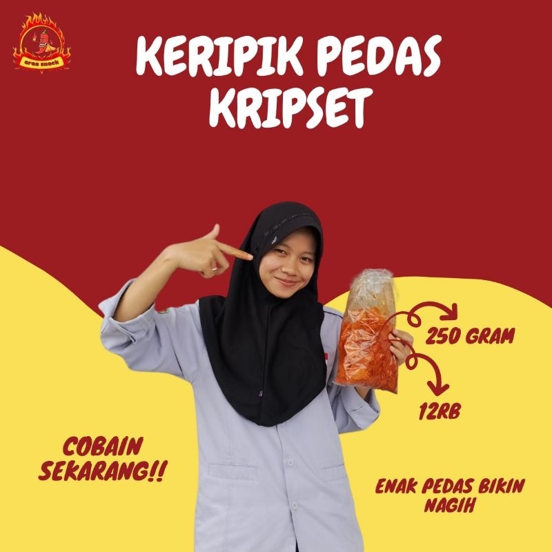 

Kripset Keripik Pedas Araa Snack 250 gram