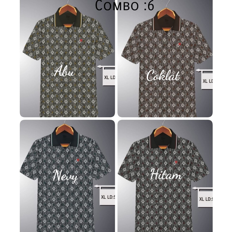 ART D86A Kaospolos  Kaos kerah pria  kaos motif batik saku dewasa  kaos polo shirt batik 6