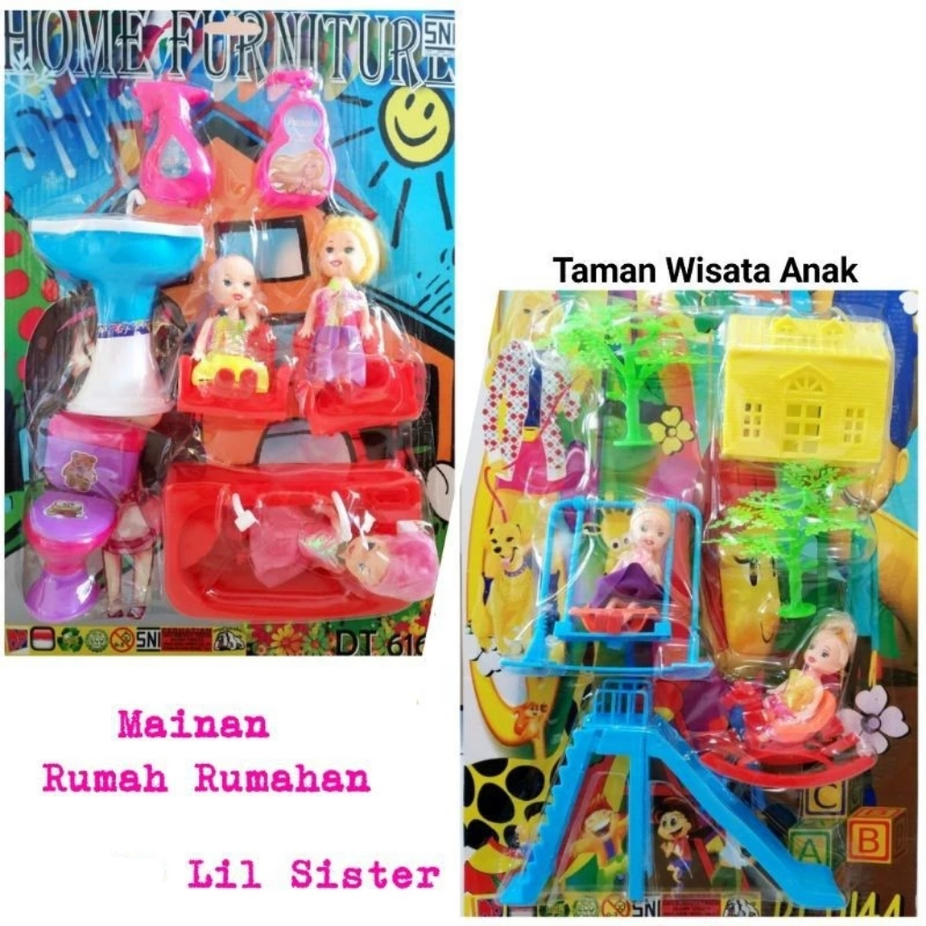 Mainan Boneka Anak Little Sister Kecil Rumah Rumahan Perabotan