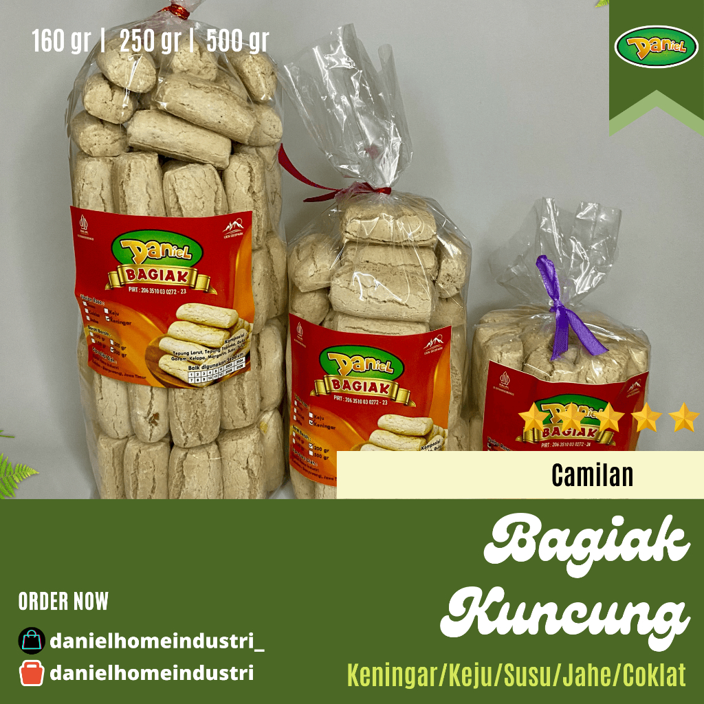 

Bagiak Kuncung 500gr Camilan Khas Banyuwangi | Daniel Home Industri