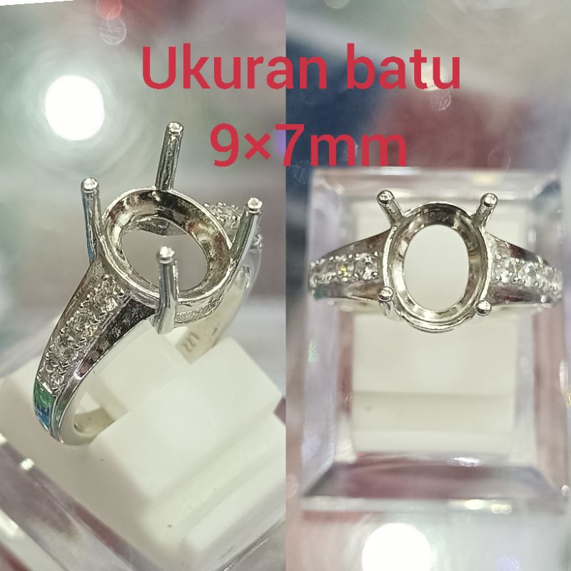 CINCIN WANITA PERAK LZZ 925 UKURAN 9×7MM