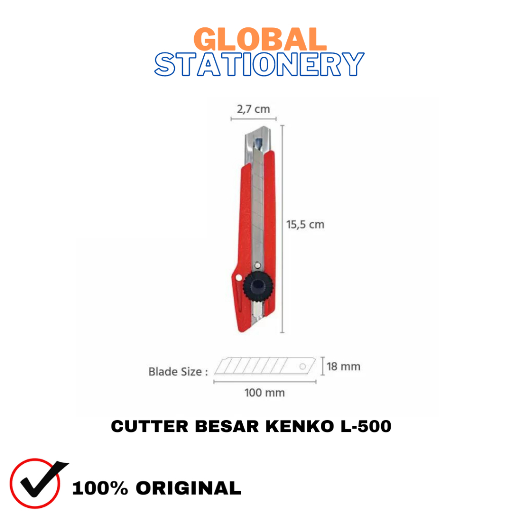 

Cutter Pisau KENKO L500 L-500 L 500 ORIGINAL