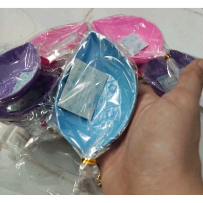 (A127) mangkok mini souvenir / mangkok sambal masker / mangkok daun kemasan plastik +