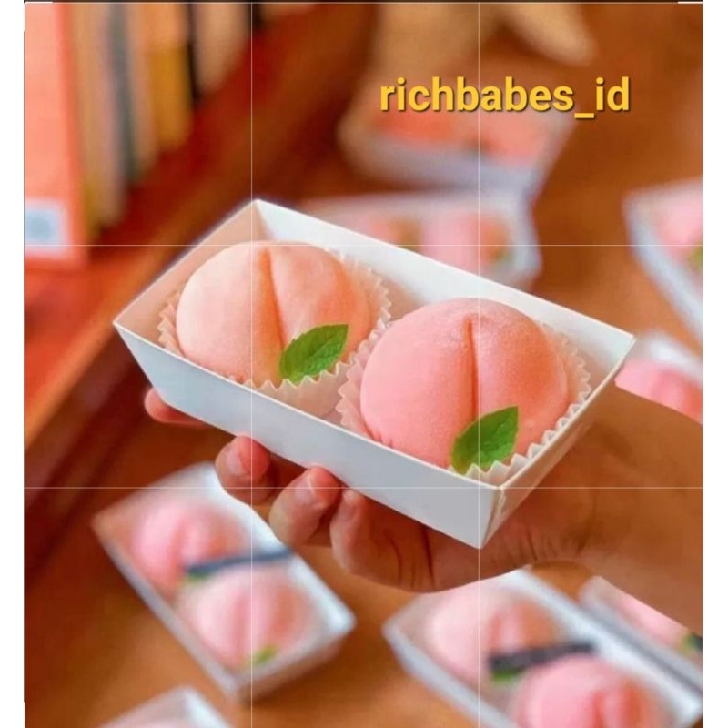 

￼[10 PCS] Dessert Box Mika Kotak Mochi Box / Cake Case Paper Box Cookies Box Kotak Roti Burger Hotdog kotak sandwich packaging