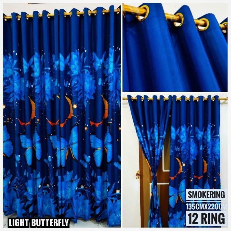 GORDEN SMOKRING Untuk Jendela dan Pintu Warna  Biru