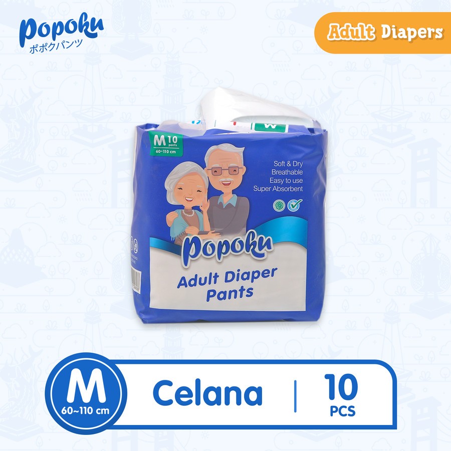 Popoku dewasa diapers pants M 10 - Celana