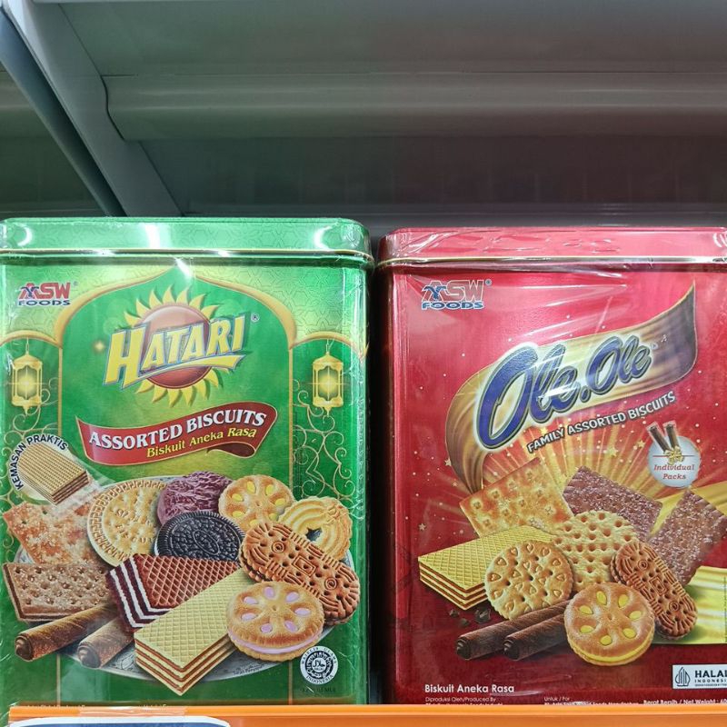 

ASW FOODS ALL VARIAN KEMASAN KALENG / HATARI ASSORTED BISCUITS 650 GR / OLE OLE ASSORTED BISCUITS 600 GR