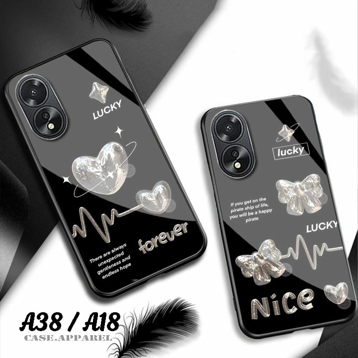Case Oppo A18 A38 - Softcase - Casing terbaru - Softcase kaca Oppo A18 A38 - Kesing hp Oppo A18 A38 