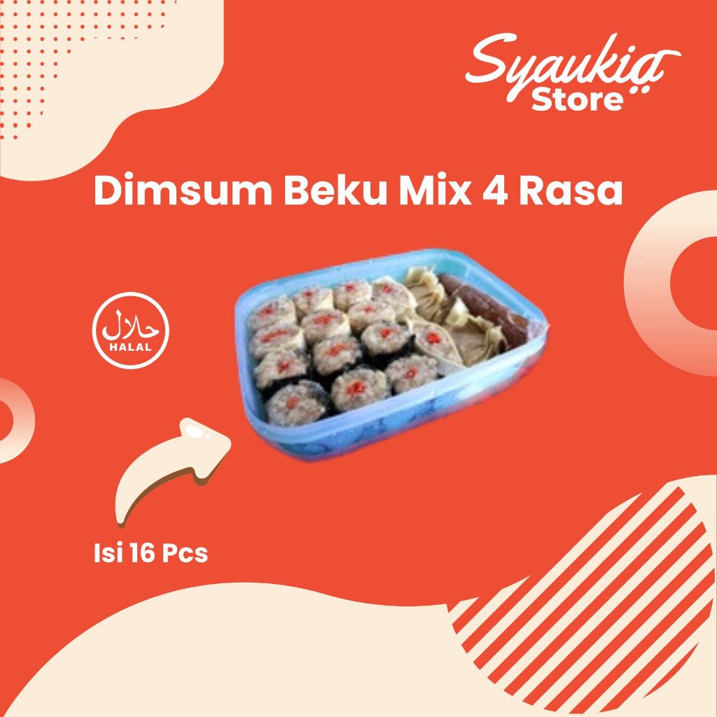 

Dimsum Beku Mix 4 Rasa Isi 16 Pcs Enak dan Halal