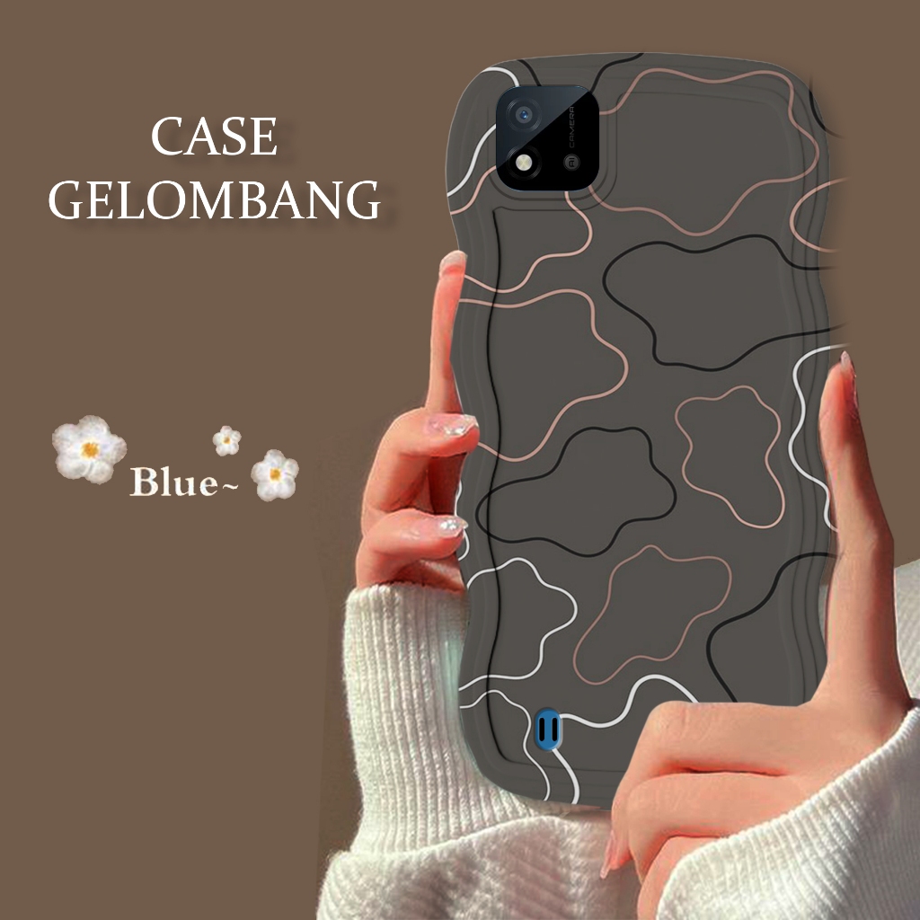 Soft Case GELOMBANG Hp Realme C11 2021 - Realme C11 2021 - Case Pro Camera - Fashion Case Motif Cute