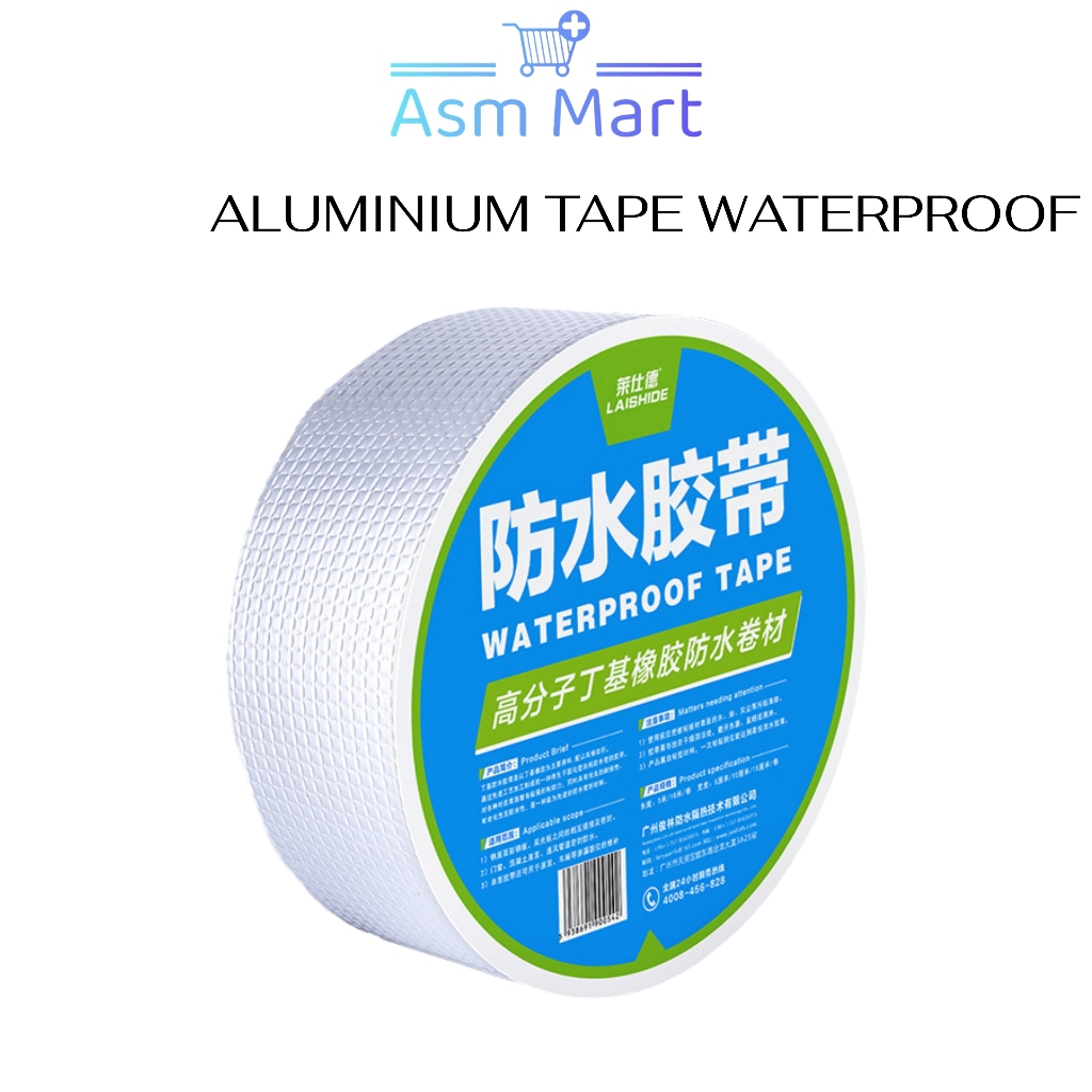 ASM ALUMINIUM TAPE 3M 5M / LAKBAN ANTI BOCOR / LAKBAN ALUMINIUM FOIL WATERPROOF / WATERPROOF TAPE / 
