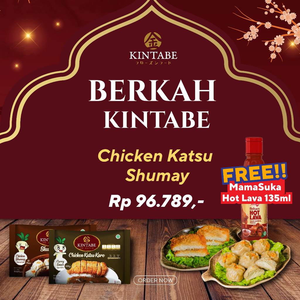 

Paket Berkah Kintabe (Kintabe Chicken Katsu + Kintabe Chicken Shumay) Free MamaSuka Hot Lava 135ml