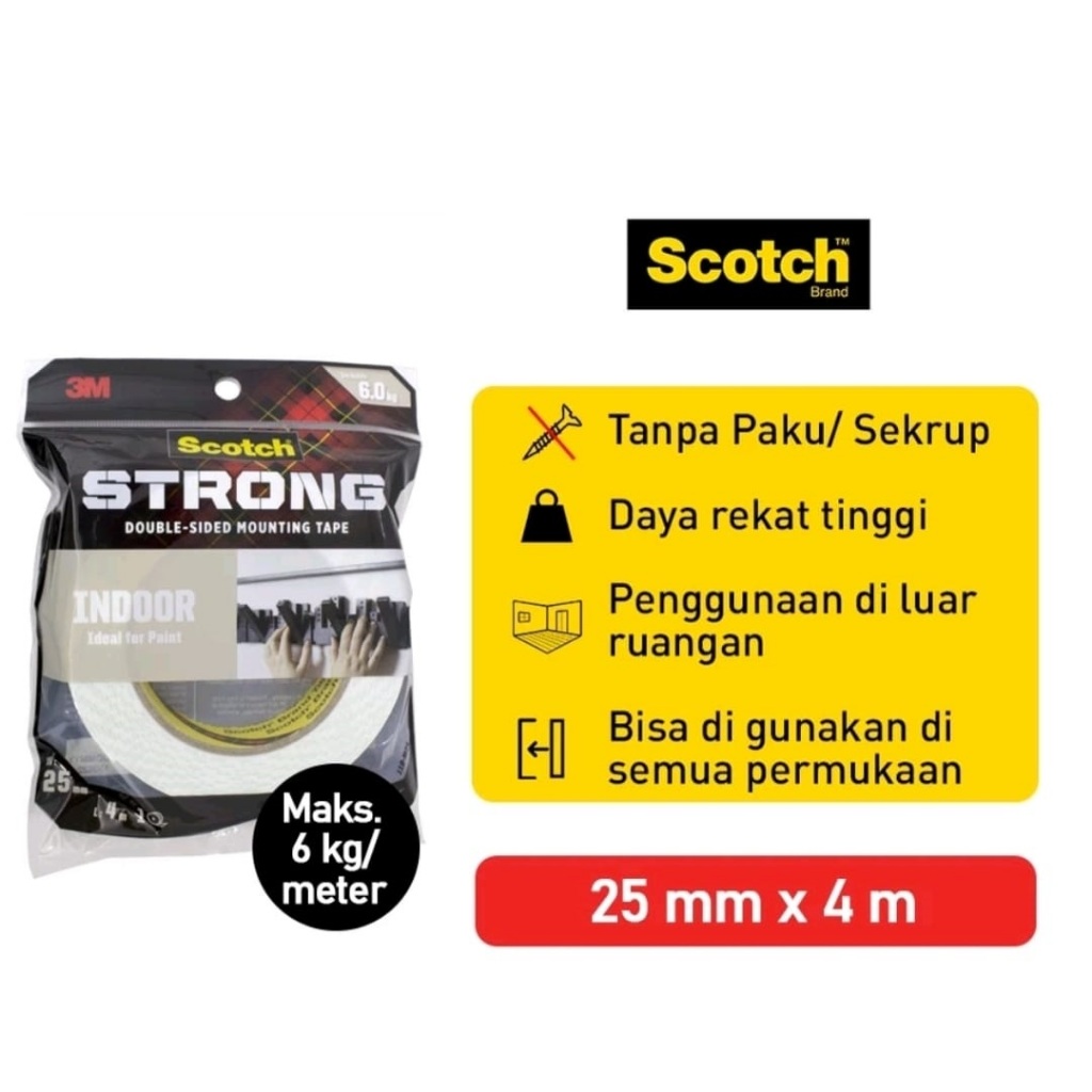 

MOUNTING TAPE SCOTCH DOUBLE TAPE 24MM / 3M SCOTCH 24MM ORIGINAL