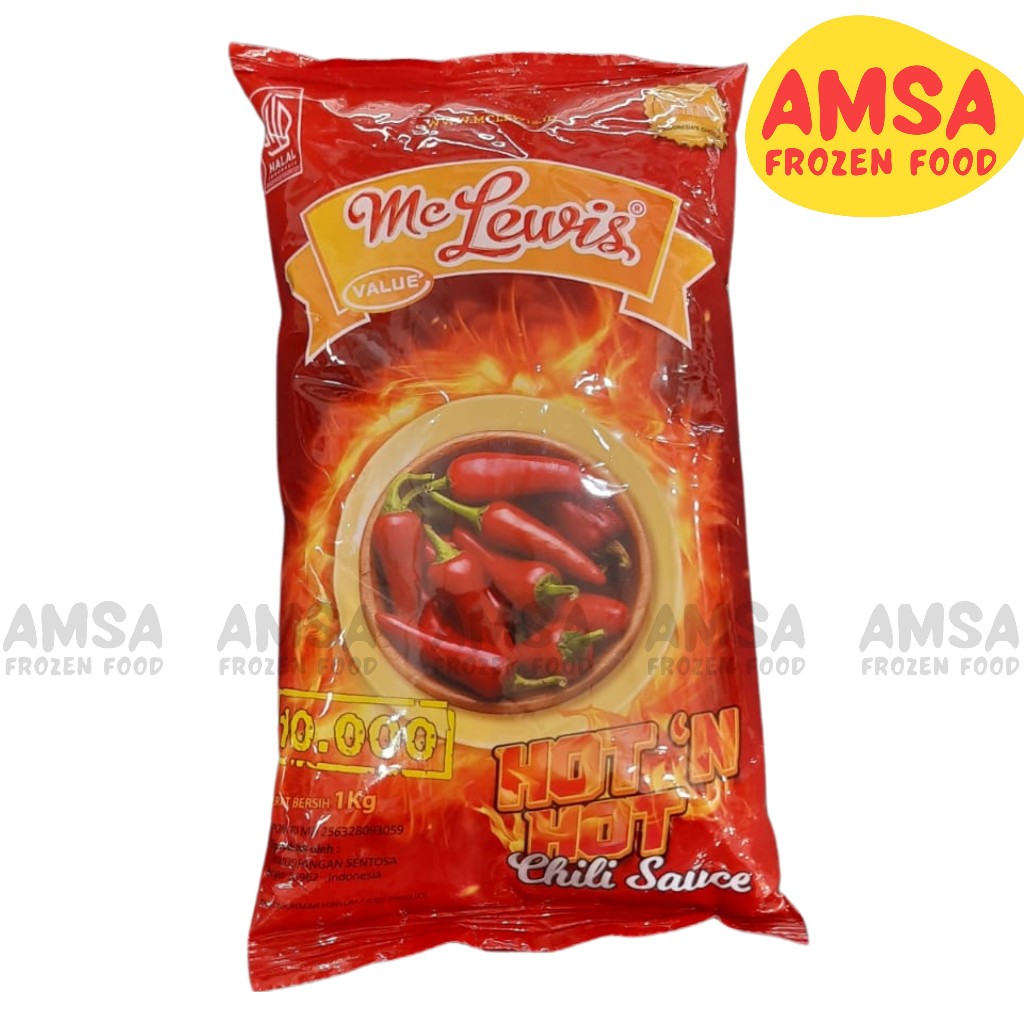 

McLewis Hot n Hot Chilli Sauce 1 kg / Saos Pedas / saus Sambal Mc Lewis / Saus Sambal 1 kg Murah