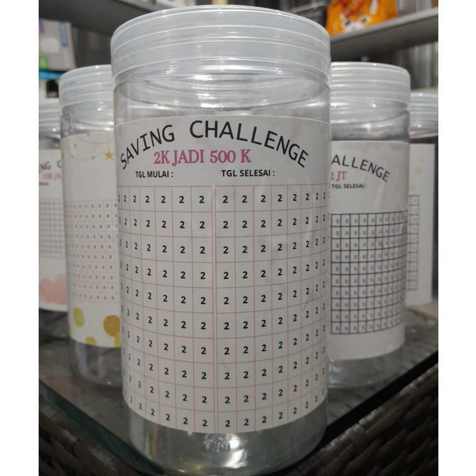 Celengan Viral Target Tabungan Jar Saving 5K 2 Juta Challenge Budgeting Pengatur Keuangan Tantangan 