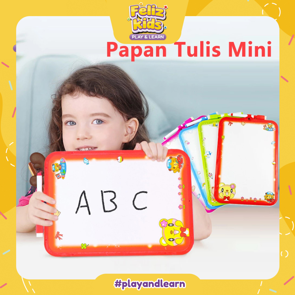 

[FELIZKIDS] [FK179] Papan Tulis mini Anak Karakter Lucu Writing Board