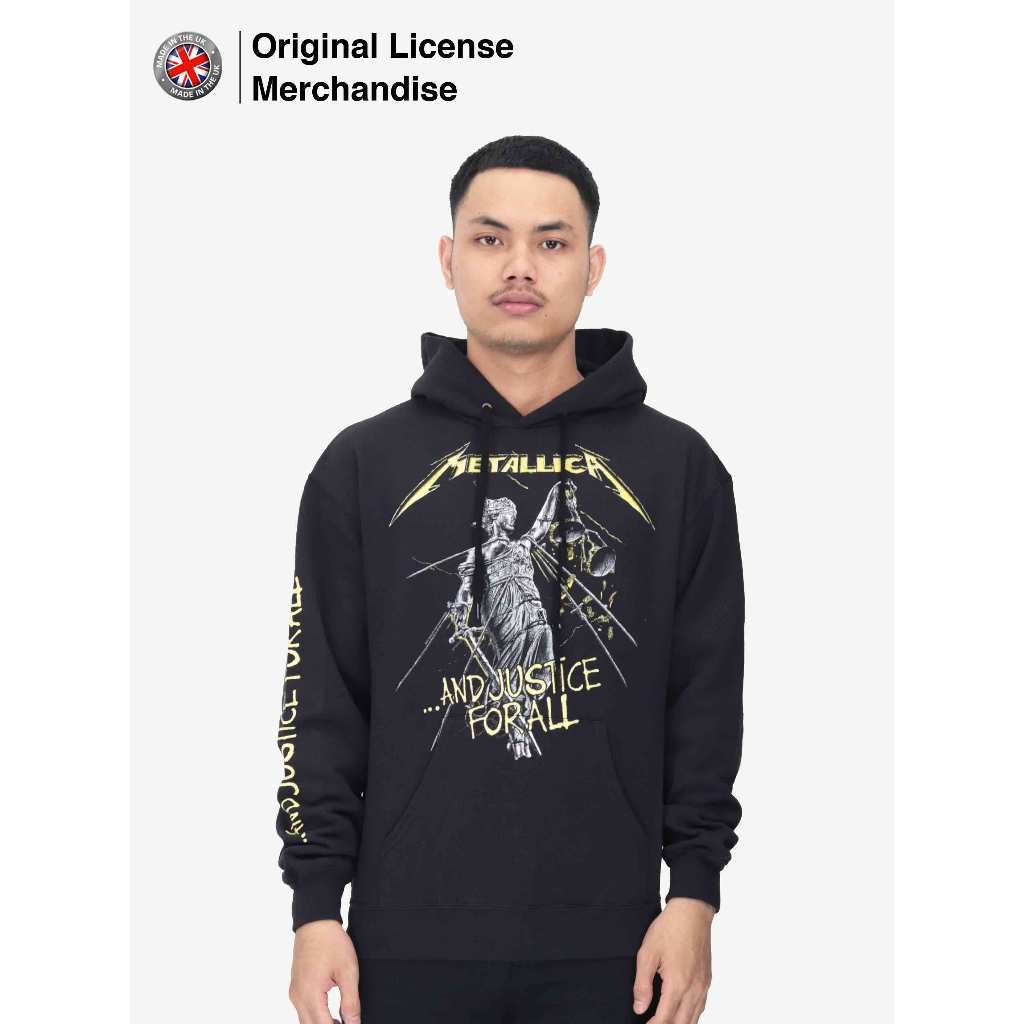Hoodie Jaket Sweater Premium Import Pria Unisex Dewasa Band Musik METALLICA Original And Justice For