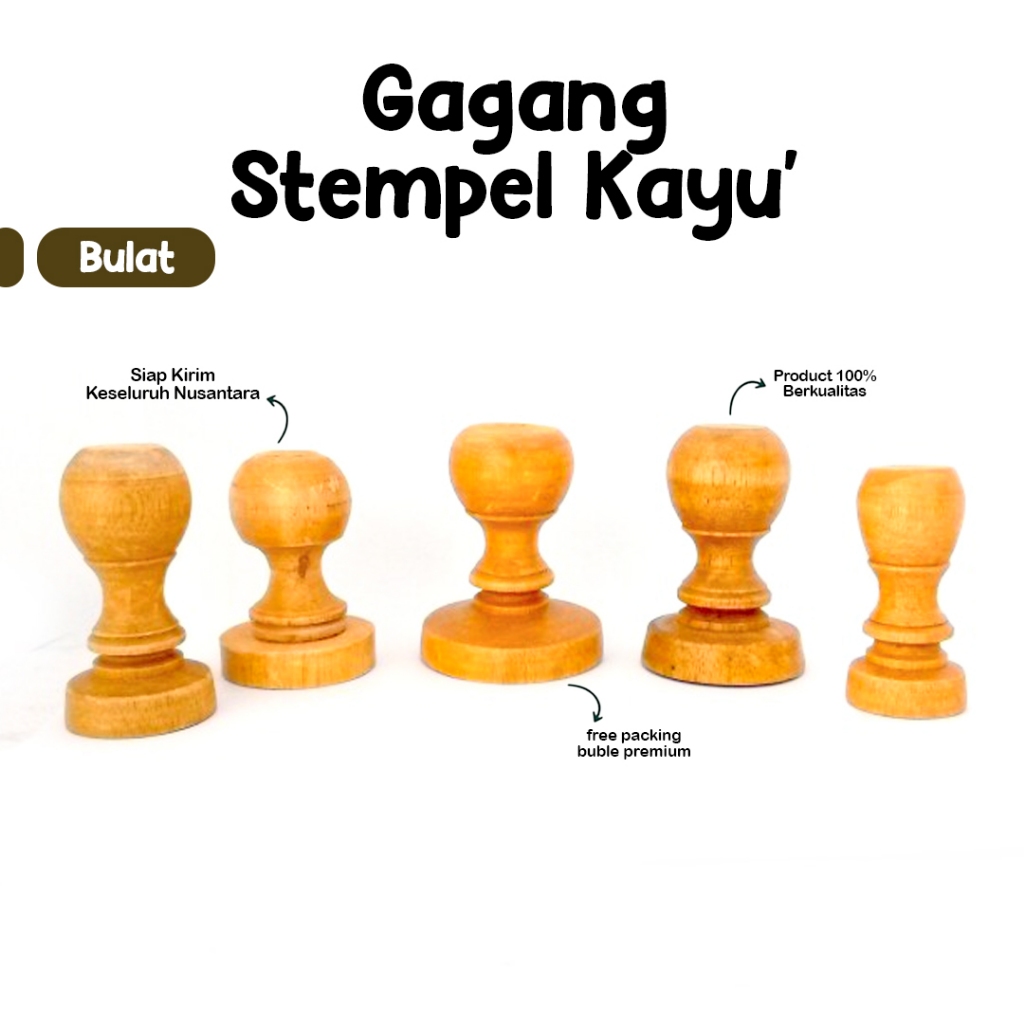 

[NEW] GAGANG STEMPEL KAYU BULAT D40 D42 D45 D50