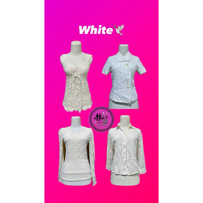PRELOVED BAJU PUTIH/CARDIGAN PUTIH/BLOUSE PUTIH