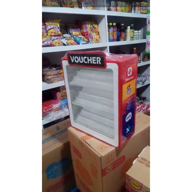 Etalase Konter / Etalase Voucher