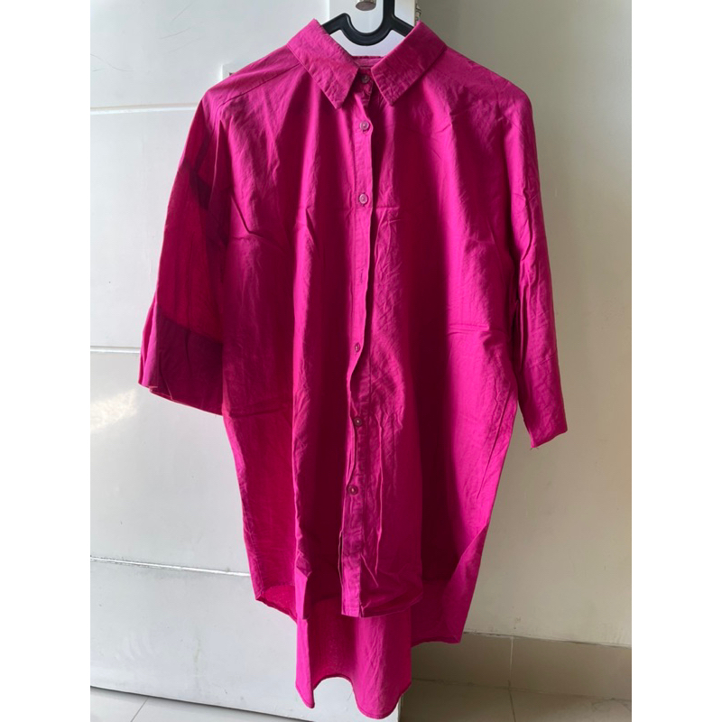 Kemeja Fuschia / Fuschia Shirt / All size / Batwing
