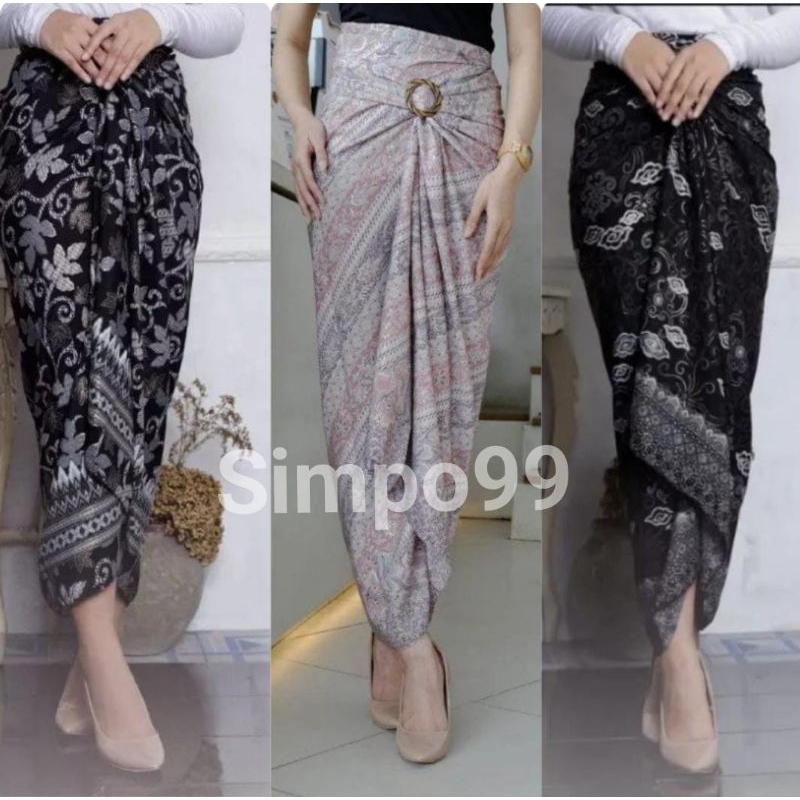 SIMPO99 - Rok Lilit Batik Katun Silk Premium Modern / Rok Lilit Kebaya / Free Ringbelt / Kain Batik 
