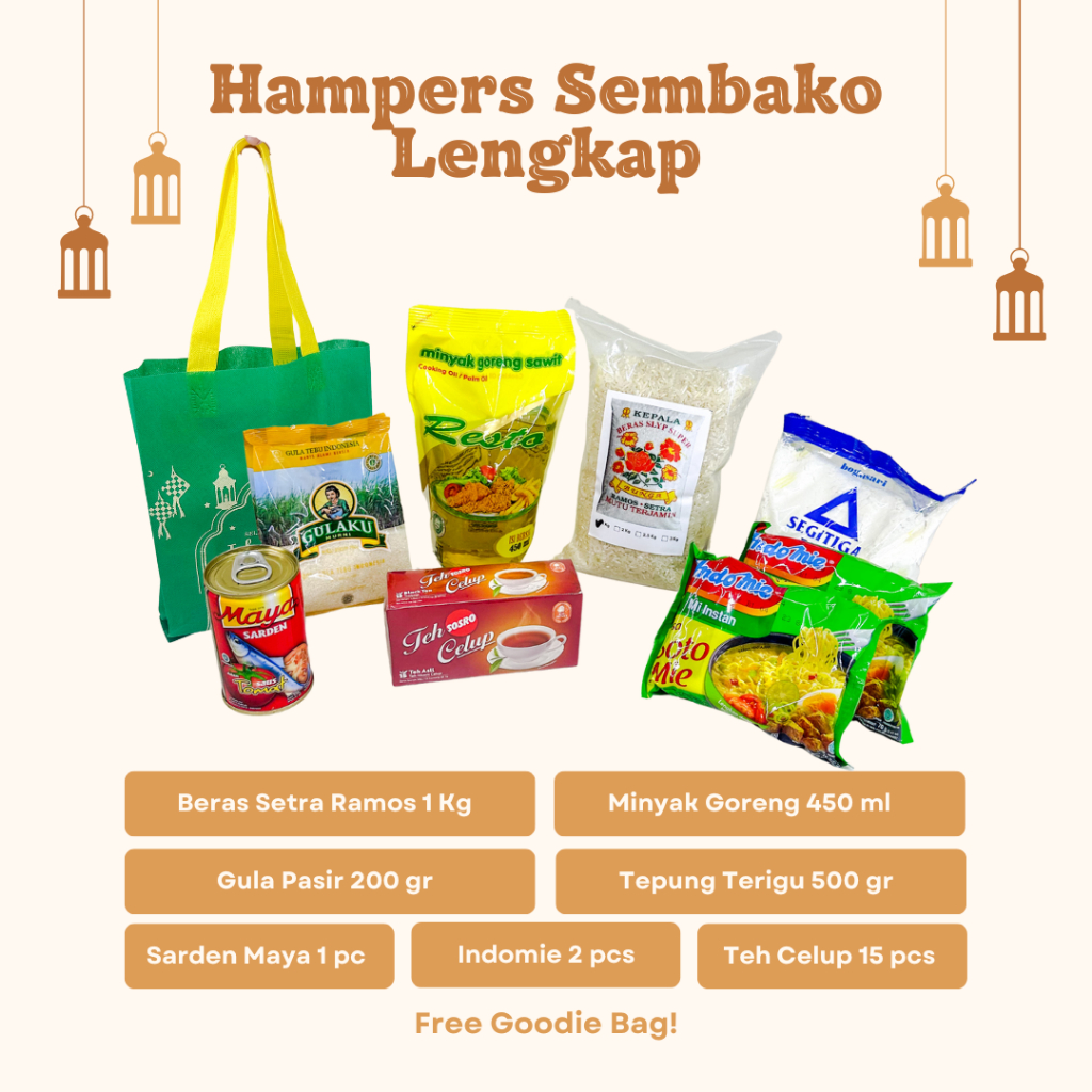 

Hampers Paket Sembako Lebaran Lengkap Kebutuhan Pokok