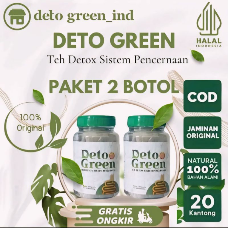 

DetoGreen Tea Melancarkan Pencernaan Membersihkan Usus Kotor Melancarkan BAB/Sembelit