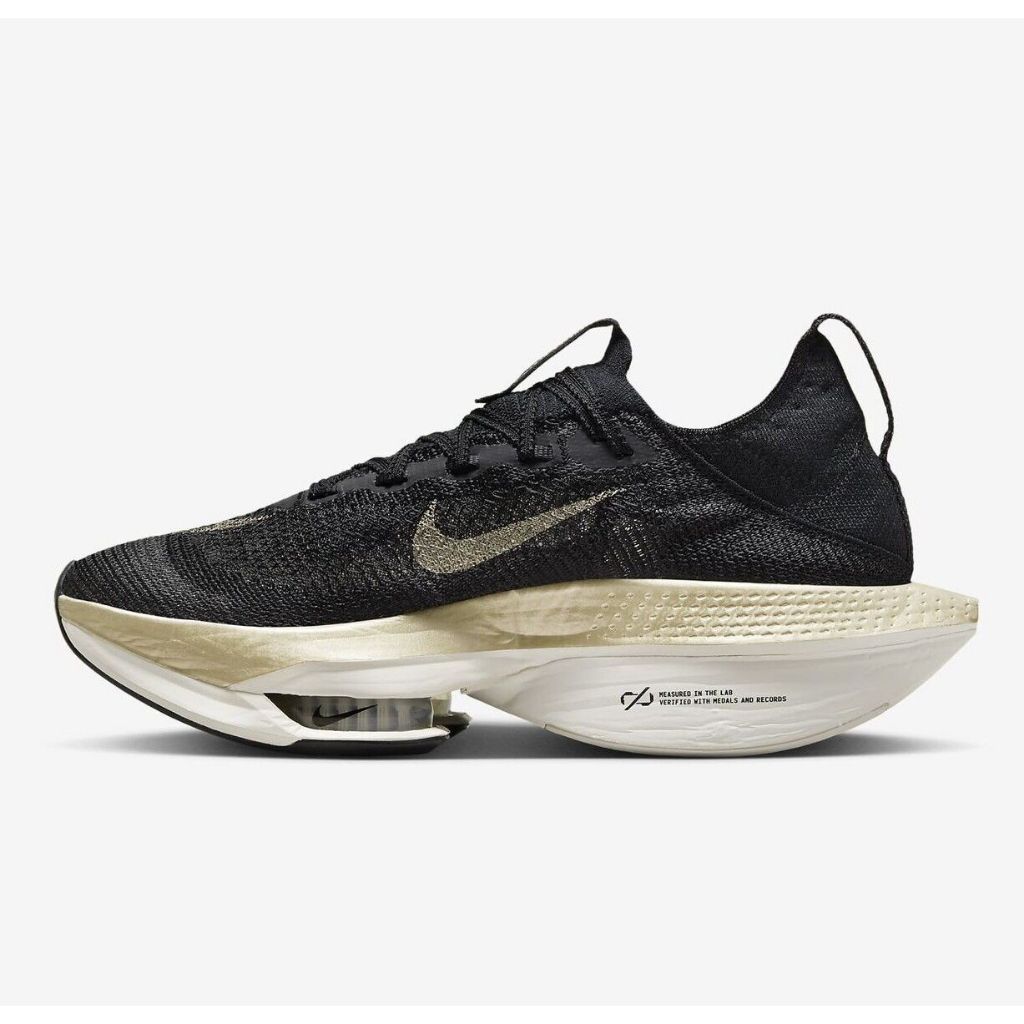 Nike Original Air Zoom Alphafly Next% Black Metallic Gold Grain