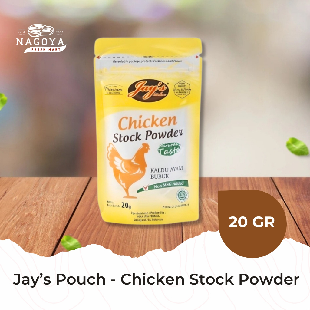 

Jay's Chicken Stock Powder Pouch - Kaldu Bubuk Ayam 20 GR | Grill Master