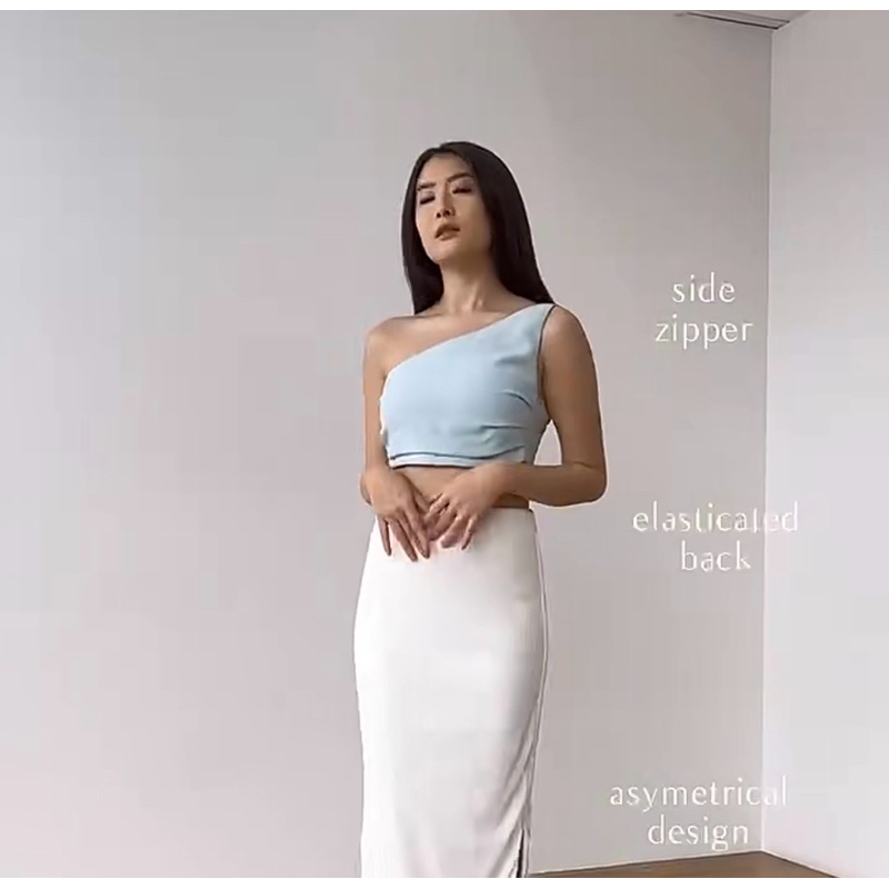 PRELOVED SEIR NIKI ASYMMETRIC | ATASAN WANITA | TARZAN TOP