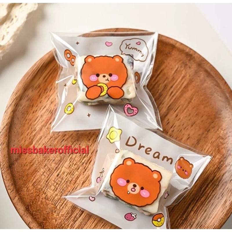 

￼100pcs PLASTIK KEMASAN COOKIES 7x7CM / PLASTIK KUE / PLASTIK BISKUIT CUTE / PLASTIK NOUGAT / PLASTIK KACANG / PLASTIK HAMPERS / PLASTIK PERMEN