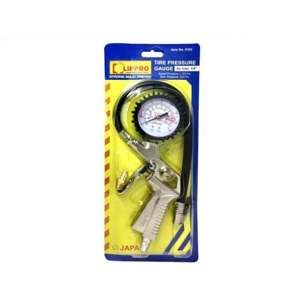 ALAT ISI UKURAN ANGIN BAN TIRE PRESSURE GAUGE INFLATOR GUN LIPPRO