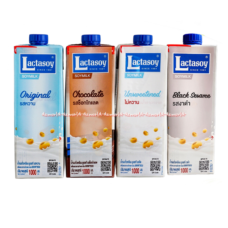 

Lactasoy Soymilk 1L Susu UHT Laktasoy Siap Minum Lacto Soy Susu Soya Kedelai Rasa Original Coklat Unsweetedned Black Sesame Siap Minum Konsumsi 1 Liter