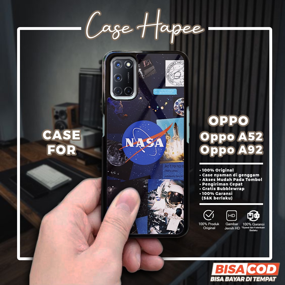 Case Oppo A52 A92 Casing Oppo A52 A92 [NASA] Casehapee Case Glossy Case Aesthetic Custom Case Premiu