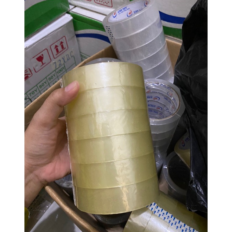 

XAU181 Ready Stok LAKBAN BENING OPP PER 6 PCS 24 MM X 1 YARD STAR TAPE