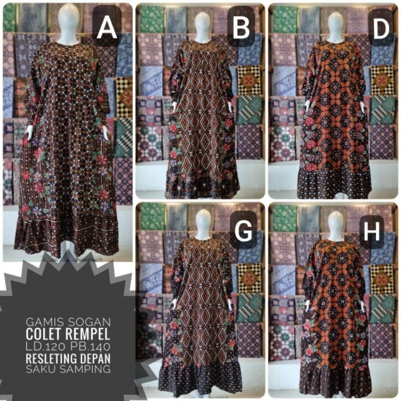 gamis sogan colet rempel