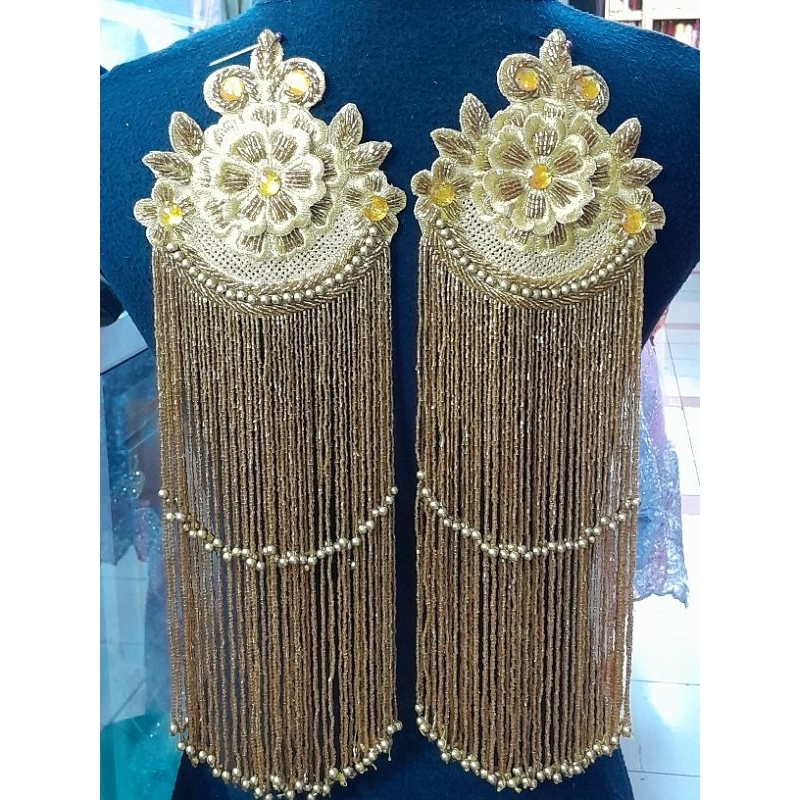 bordir payet rebeca / teratai / juntai / pundak / aplikasi bordir payet