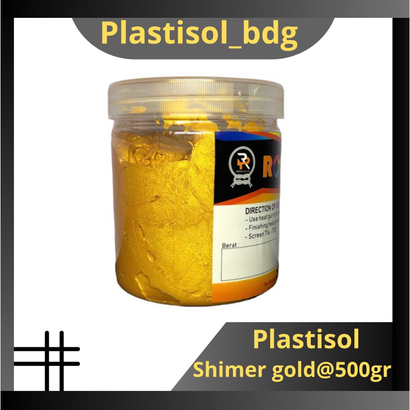 

Tinta Plastisol Shimer Gold @ 500gram Royalplas