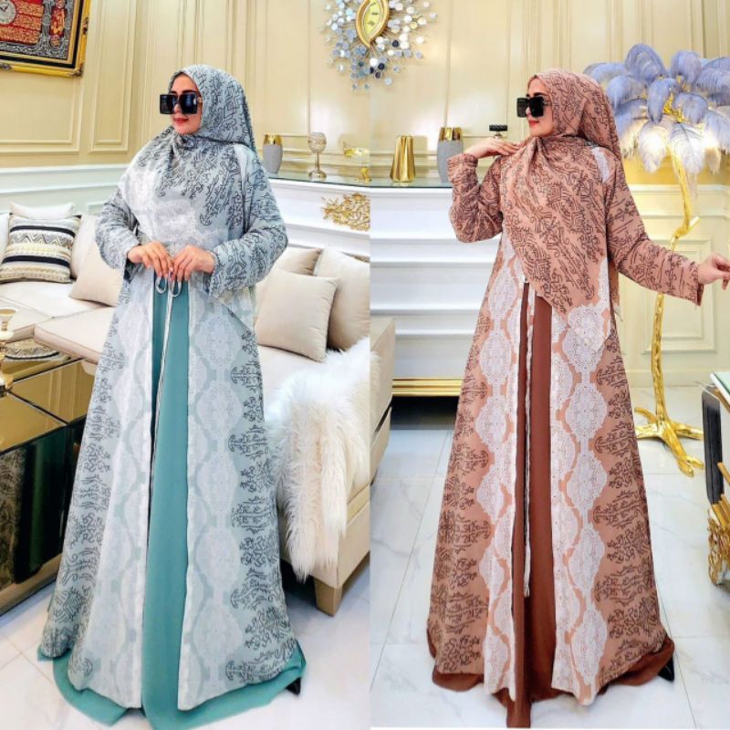 Azqia syari 3 in 1 set outer hijab by Arsy hijab
