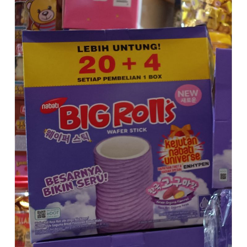 

nabati big roll goguma isi 20 pcs ...bonus +4 (jika stock tersedia)